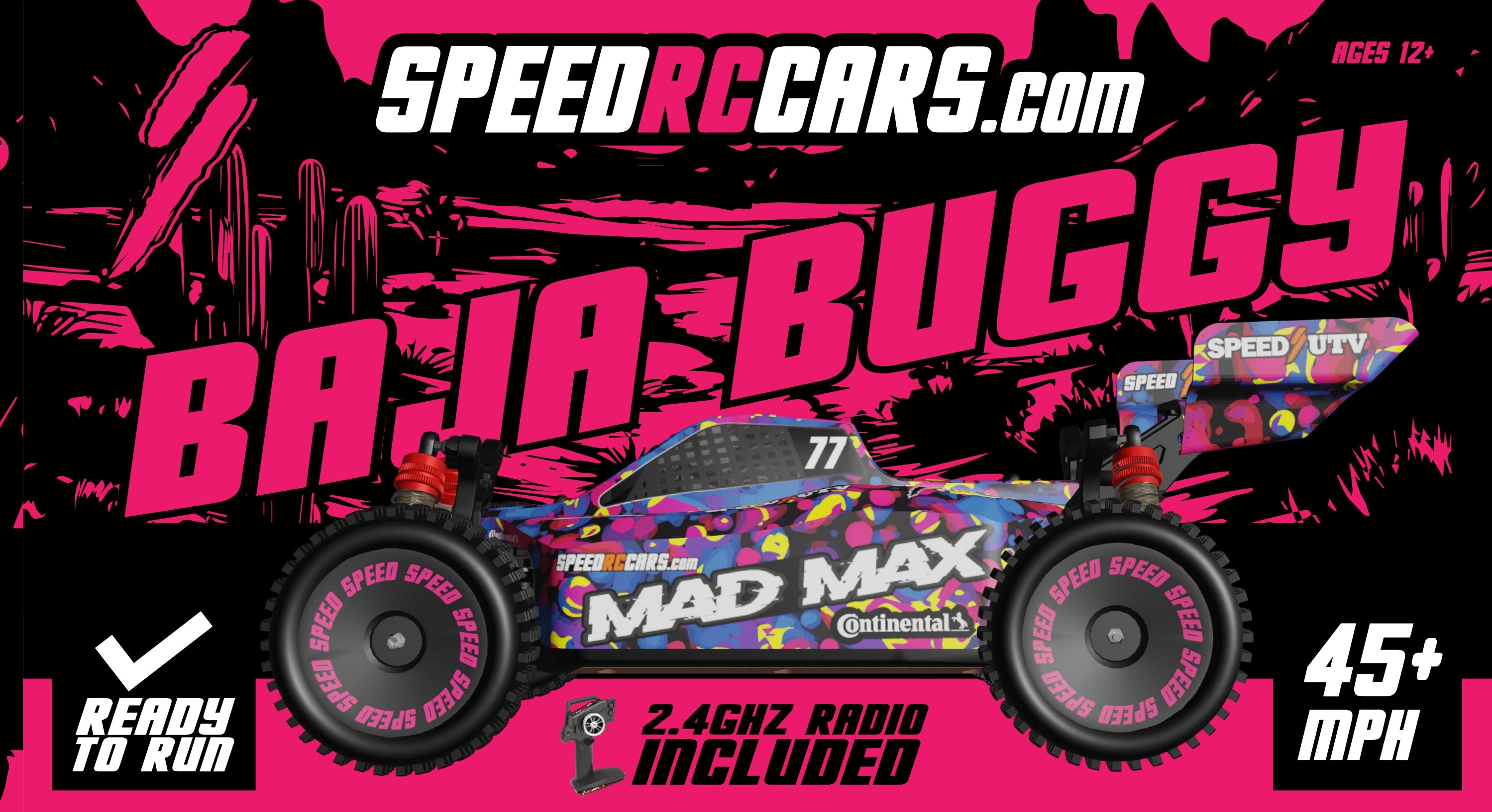 BAJA BUGGY MAX GORDON 1/18 Scale Brushless RC Car - Epic Detail!